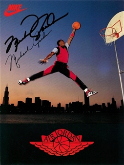 Michael Jordan Signed Nike Air Jordan 6x8 Rookie Promo Card (JSA)